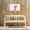 Cowboylaarzen - Roze - Boeket - Bloemen Tuinposter op houten frame 2 cm dik klein -sfeer4