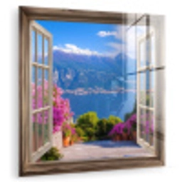 Doorkijk - Berg - Landschap - Uitzicht - Meer plexiglas 5mm klein -zzzproduct_nieuw