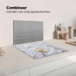 Illustratie - Bloemen - Blauw Inductie beschermer vinyl 3mm middel -wsfeer7_website