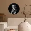 Vrouw - Cocktail - Chic Wandcirkel behangsticker klein -sfeer1