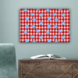 Ruit - Sterren - Rood canvas 2cm klein 34 -sfeer4