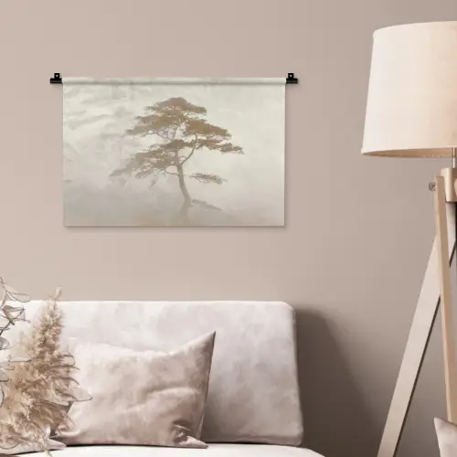 Boom - Oosterse stijl - Landschap Wandkleed katoen klein -sfeer4