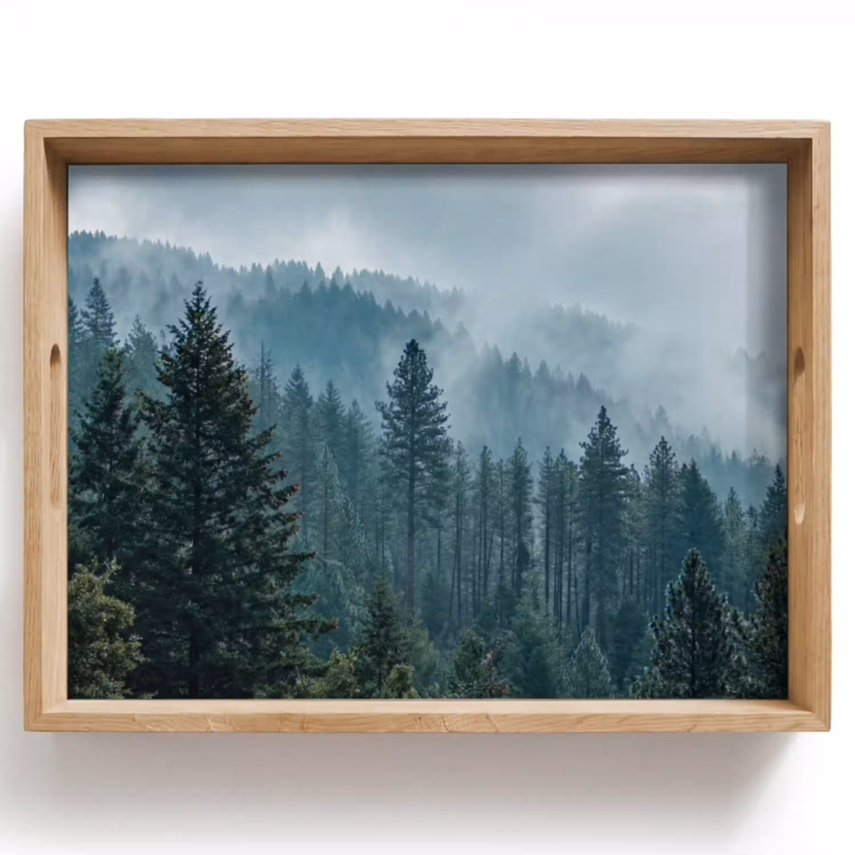 Naaldwoud - Bergen - Mist Dienblad Rechthoek middel -z3d_shopping