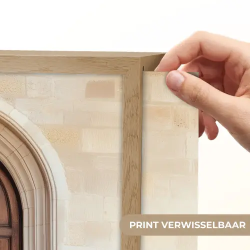 Houten - Deur - Lantaarn Light Box met batterij (Wandlamp) middel -USP_websiteprintNL