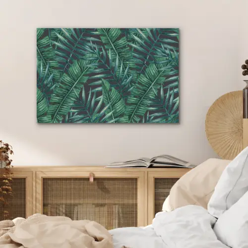 Bladeren - Tropical - Jungle PET vilt middel -sfeer3