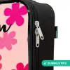 Bloemen - Patroon - Roze Kinderkoffer - Zwart klein -rits_NL
