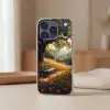 Bankje - Boom - Klaprozen - Heuvels Telefoonhoesje iPhone 17 Pro klein -sfeer2
