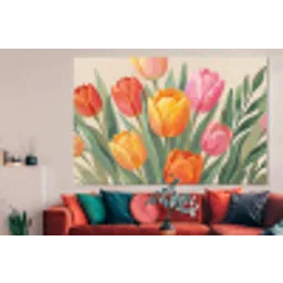 Tulpen - Abstract - Kleurrijk forex 5mm xxl -woonkamer