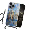 Skyline - Wolkenkrabbers - Water - Blauw Hoesje iPhone 16 Pro Max met koord klein -sfeer1