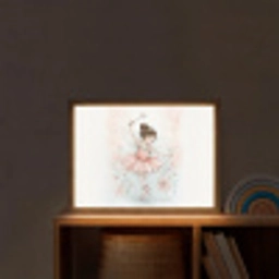 Ballerina - Fee - Roze Light Box met batterij (Wandlamp kind) middel -sfeer1_kind