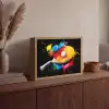 Graffiti - Sport - Tafeltennis - Verf Light Box met batterij (Wandlamp) middel -sfeer2