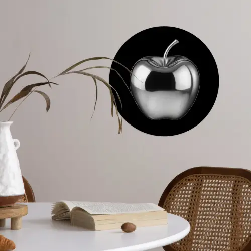 Appel - Metallic - Symmetrisch Wandcirkel behangsticker klein -sfeer3