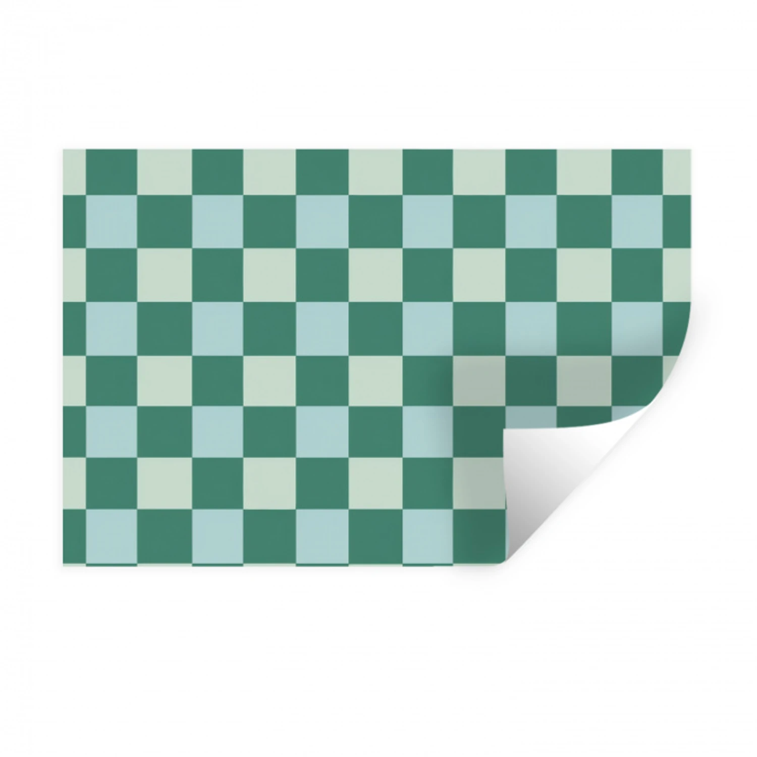 Schaak - Klassiek - Groen Muursticker klein 286 -3d