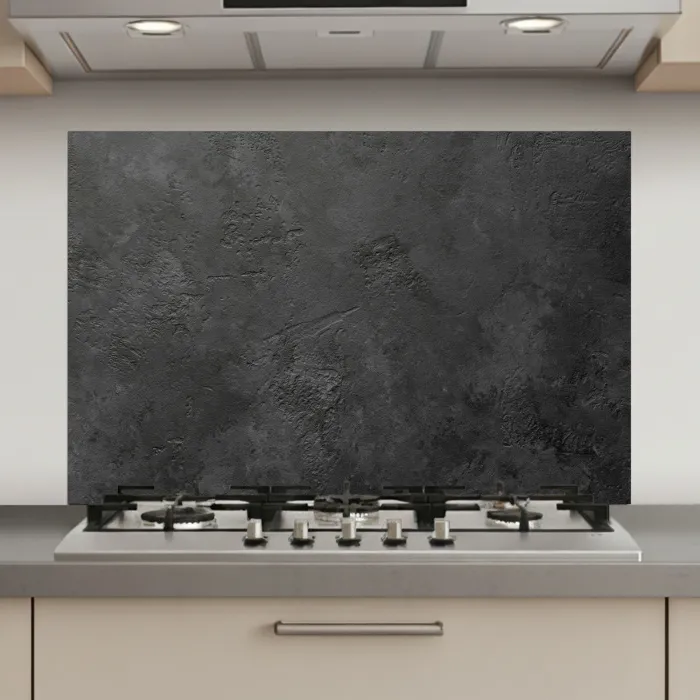 Beton - Structuur - Industrieel - Zwart - Grijs keuken achterwand spatscherm klein -3d_website