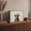 Schotse Hooglander - Bruin - Hoorns - Kokskleding Light Box met batterij (Wandlamp) middel -sfeer2