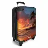 Strand met palmboom bij zonsondergang NBS - Handbagage koffer - Kinderen Unisex middel -productfoto_3d