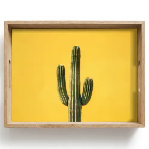 Cactus - Groen - Minimalistisch Dienblad Rechthoek middel -z3d_shopping