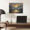 Berglandschap met Gouden Zonsondergang PET vilt klein -sfeer5