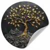 Bladeren - Goud - Boom - Rots Wandcirkel behangsticker klein -3d