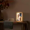 Abstract - Vormen - Donkerblauw Light Box met kabel (Tafellamp) klein -sfeer4
