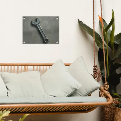Steeksleutel - Schilderij - Gereedschap - Verf tuinposter los doek klein -sfeer7