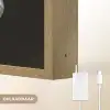 Croissant - Metaal - Zilver Light Box met batterij (Wandlamp) middel -USP_websiteoplaadbaarNL