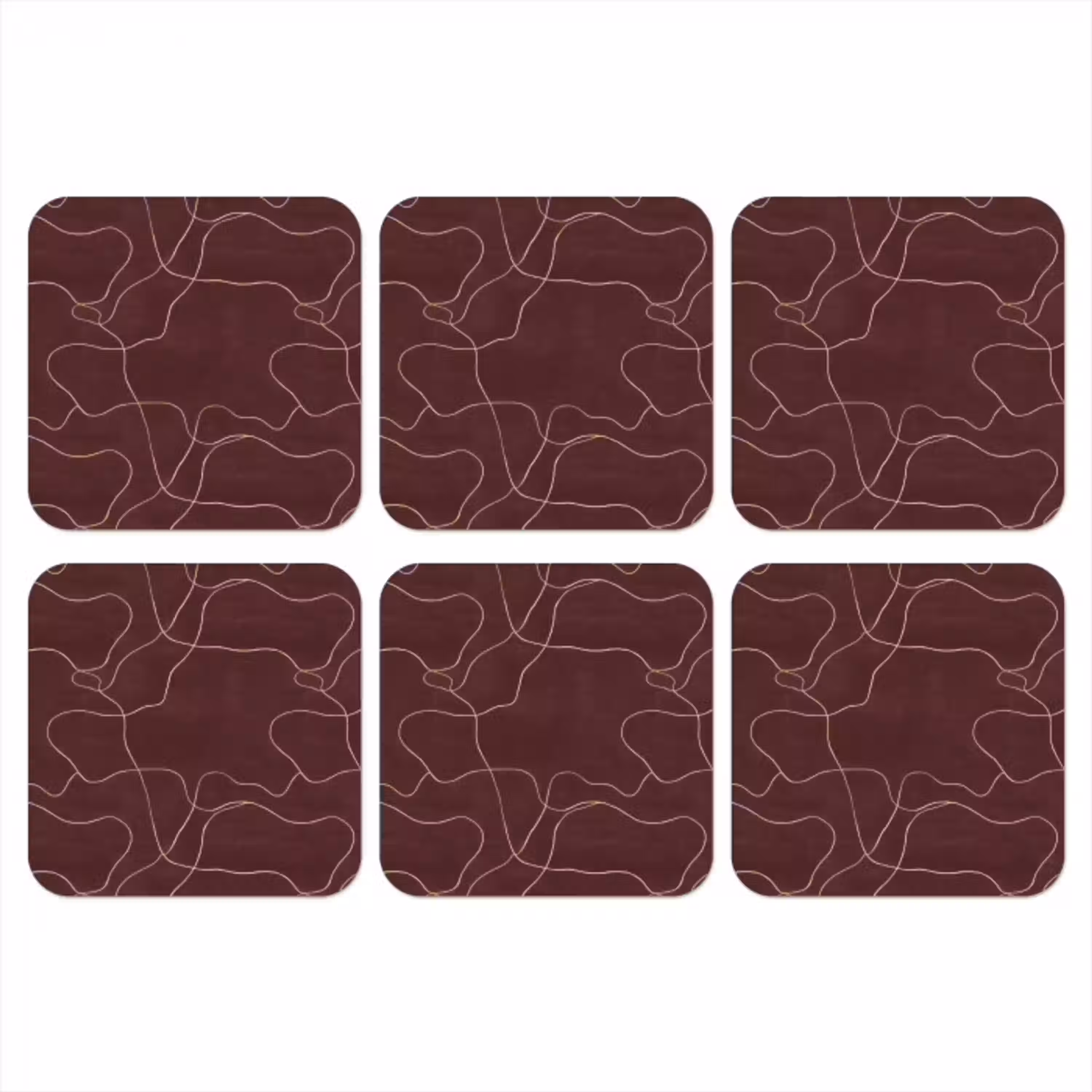 Abstract - Modern - Bruin onderzetter kurk middel 366 -3d