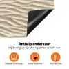 Zand - Golven - Beige Inductie beschermer vinyl 3mm klein 276 -zzzzzzz-td-onderkant