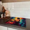 Wijn - Vrouw - Sfeervol - Kleurrijk Inductie beschermer vinyl 3mm middel -sfeer3