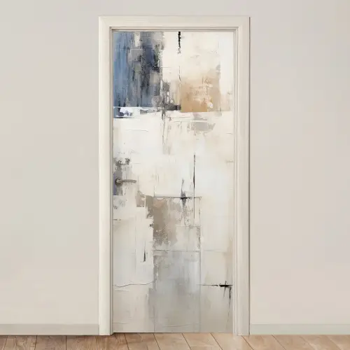 Aquarel - Abstract - Kunst deurposter klein -3d_beige