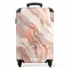 Marmer - Zacht Perzik Marmer NBS - Handbagage koffer - Kinderen Unisex middel -productfoto_recht