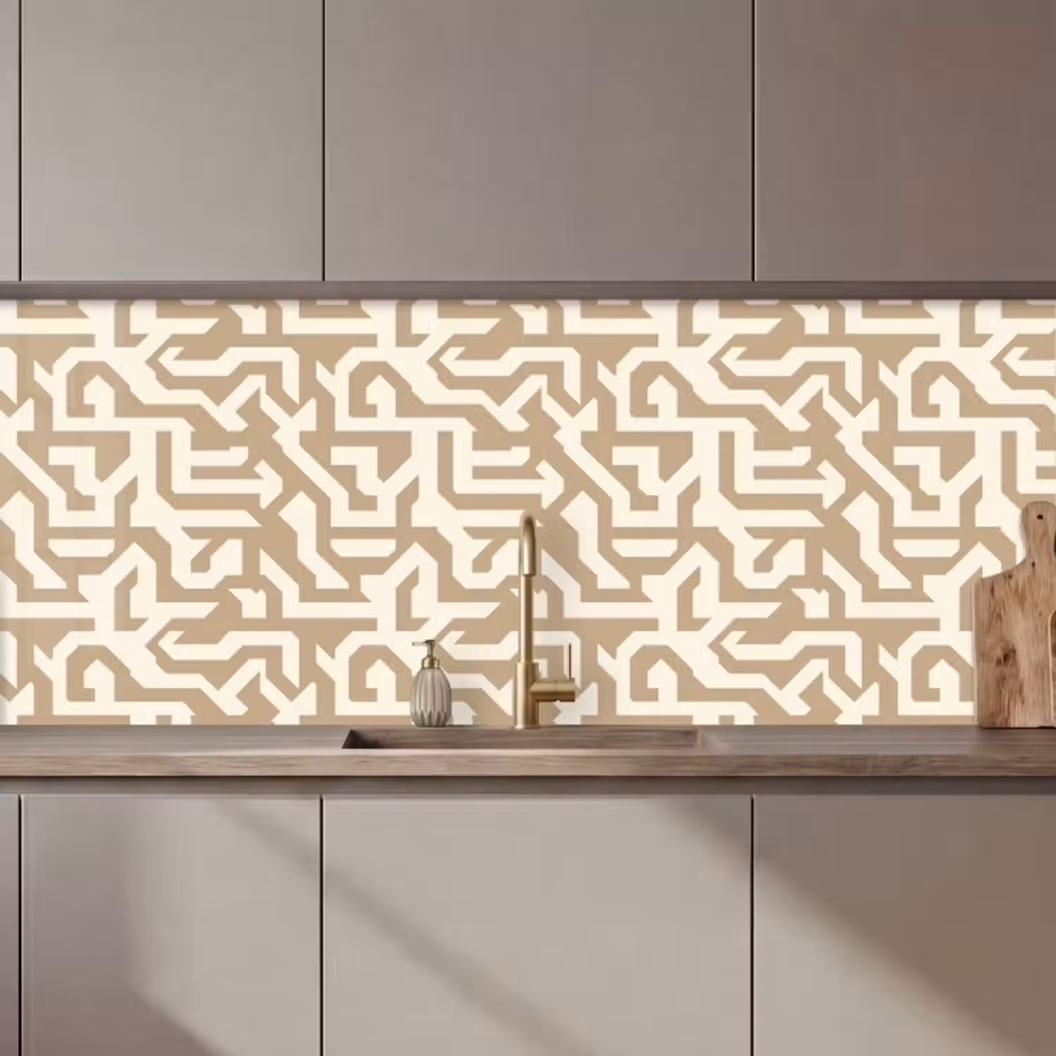 Küchenrückwand - Modern - Abstrakt - Beige