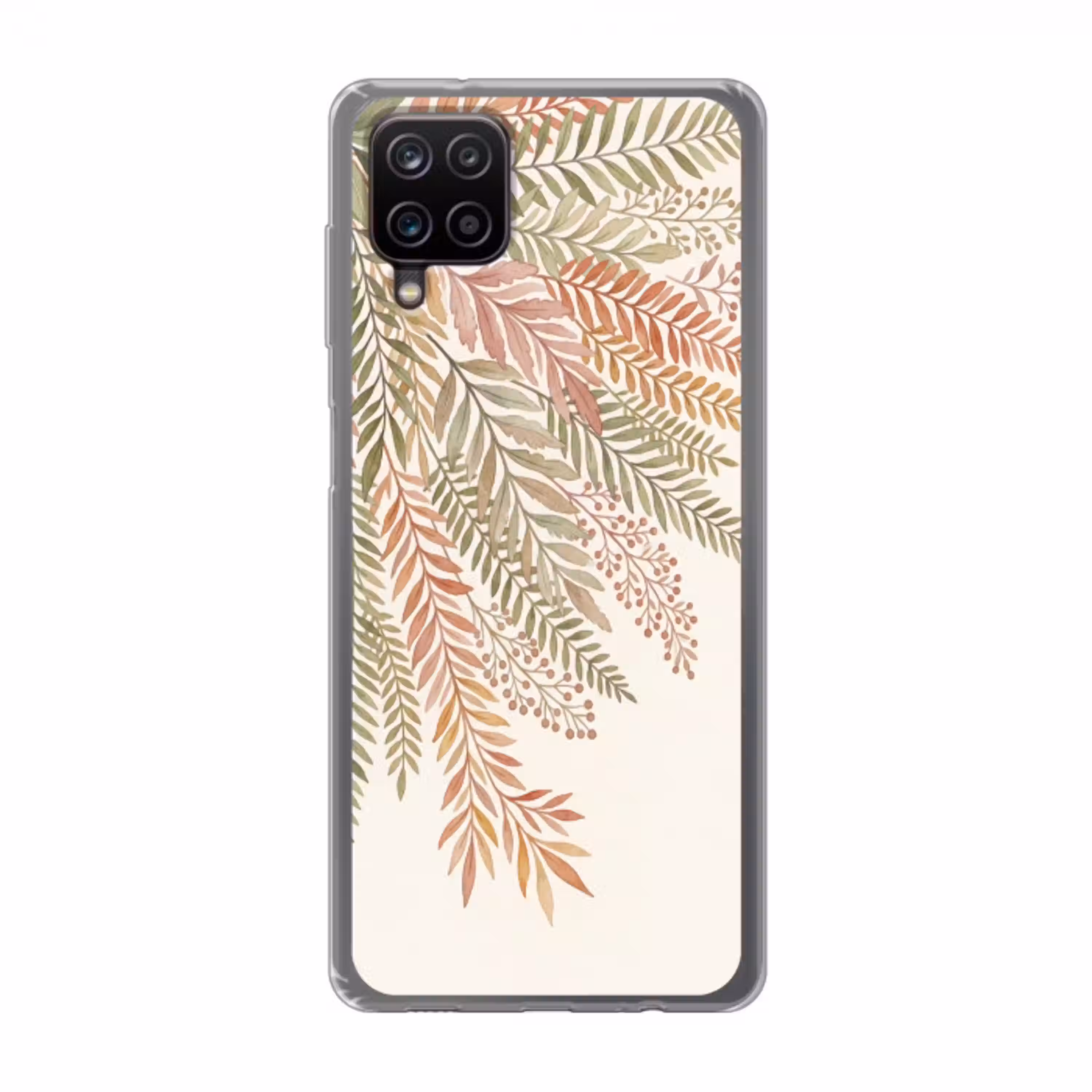Botanisch - Aquarel - Kleurrijk Telefoonhoesje Samsung Galaxy A12 klein -3d