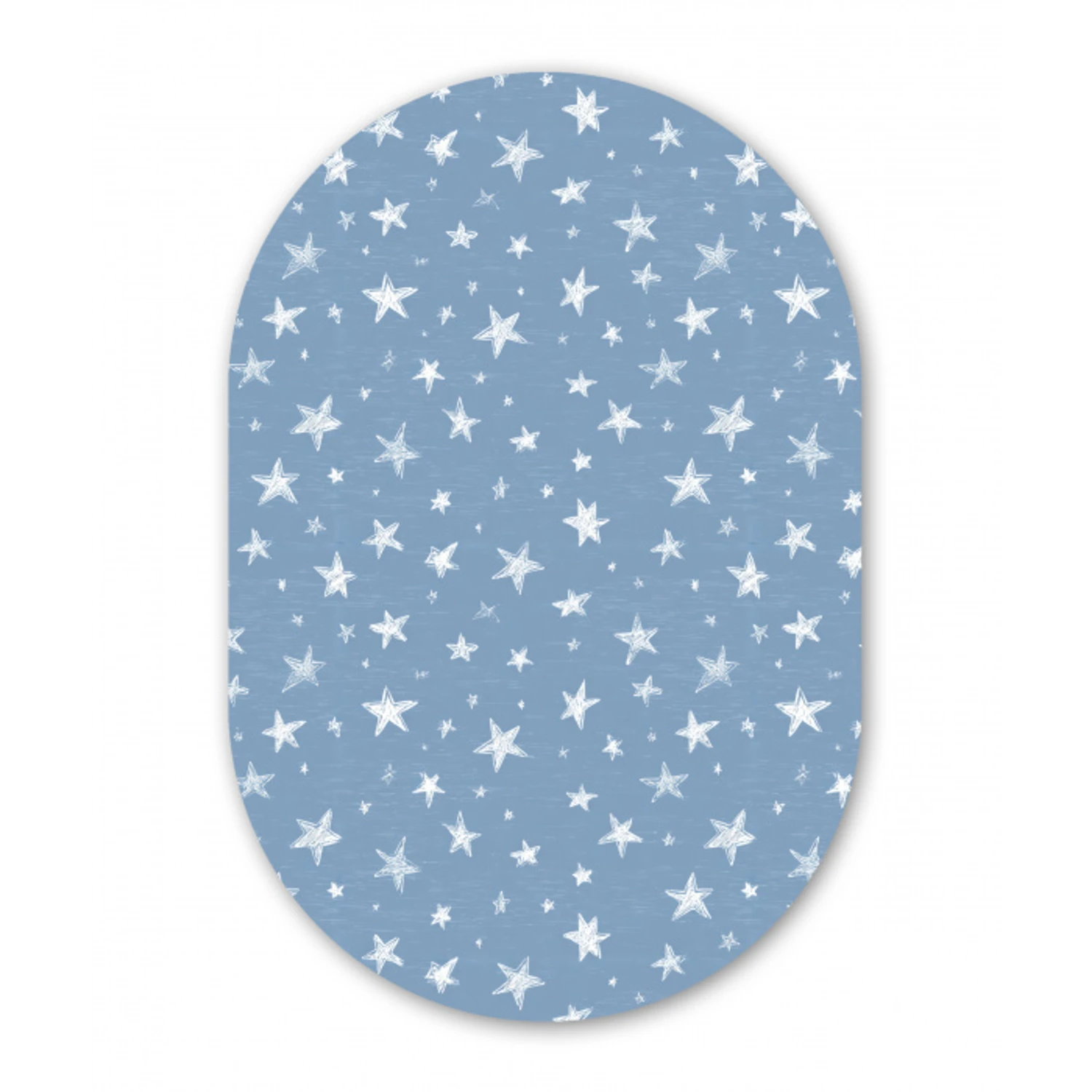 Sterretjes - Patroon - Blauw Wandcirkel Ovaal Forex klein 630 -3d