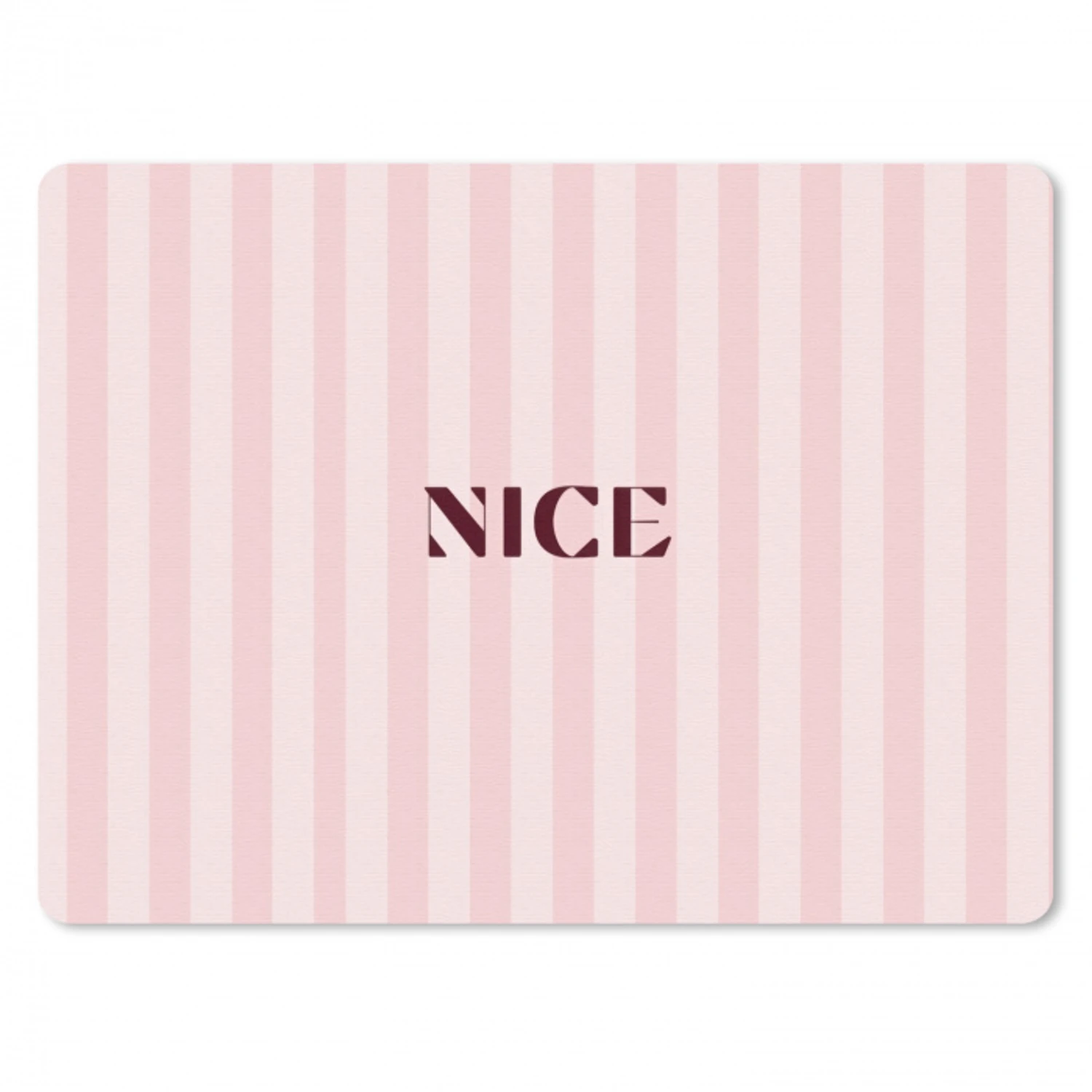 Nice - Strepen - Roze muismat rubber klein -3d
