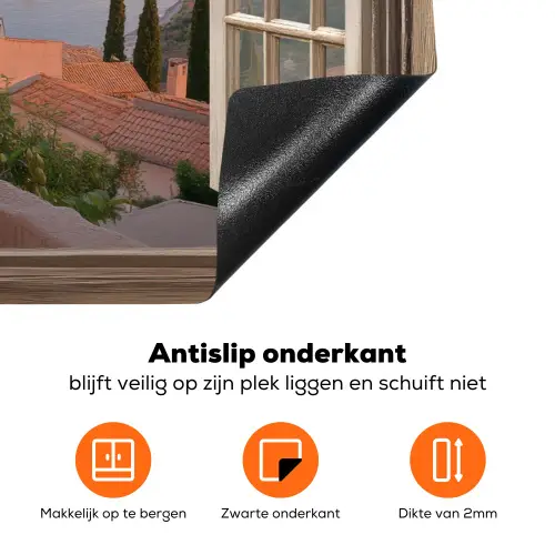 Doorkijk - Uitzicht - Meer - Landschap Inductie beschermer vinyl 3mm klein -zzzzzzz-td-onderkant