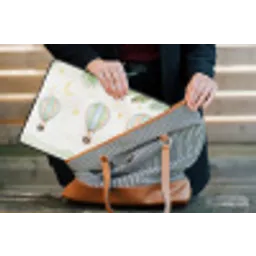 Aquarel - Luchtballonnen - Pastel laptophoes neopreen klein -tas
