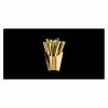 Friet - Goud - Chrome - Eten Muismat XXL klein -3d_leeg