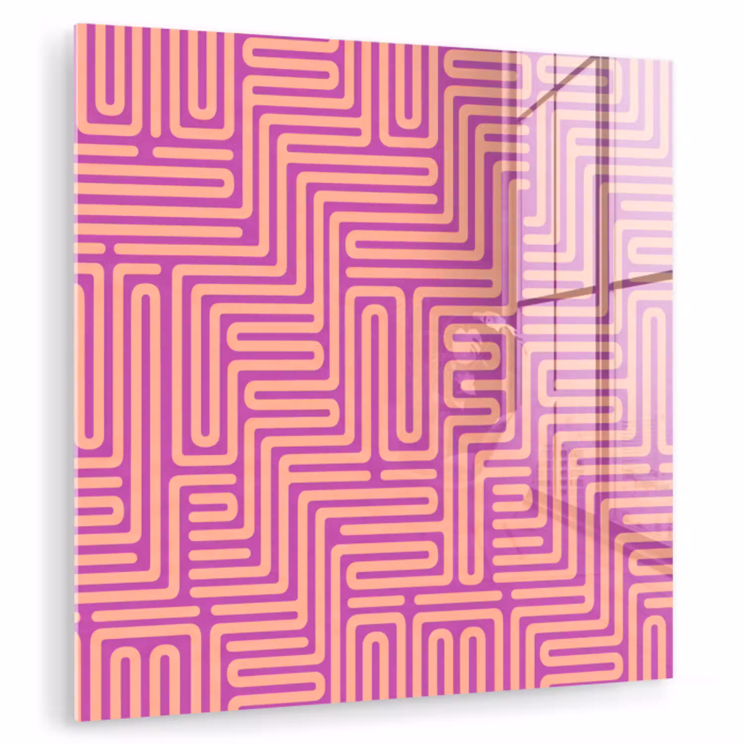 Patroon - Lijnen - Abstract - Modern - Paars plexiglas 5mm klein -zzzproduct_nieuw