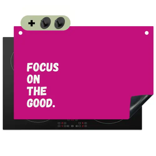 Focus on the good - Roze - Simple Inductie beschemer met haakjes klein -3d
