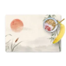 Minimalistisch - Bamboe - Groen Placemat vinyl groot -zzzproduct_Kitchenyeah-website