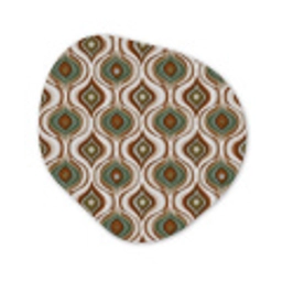Motief - Patroon - Kleurrijk Wandcirkel Organisch Forex 3mm klein 629 -3d