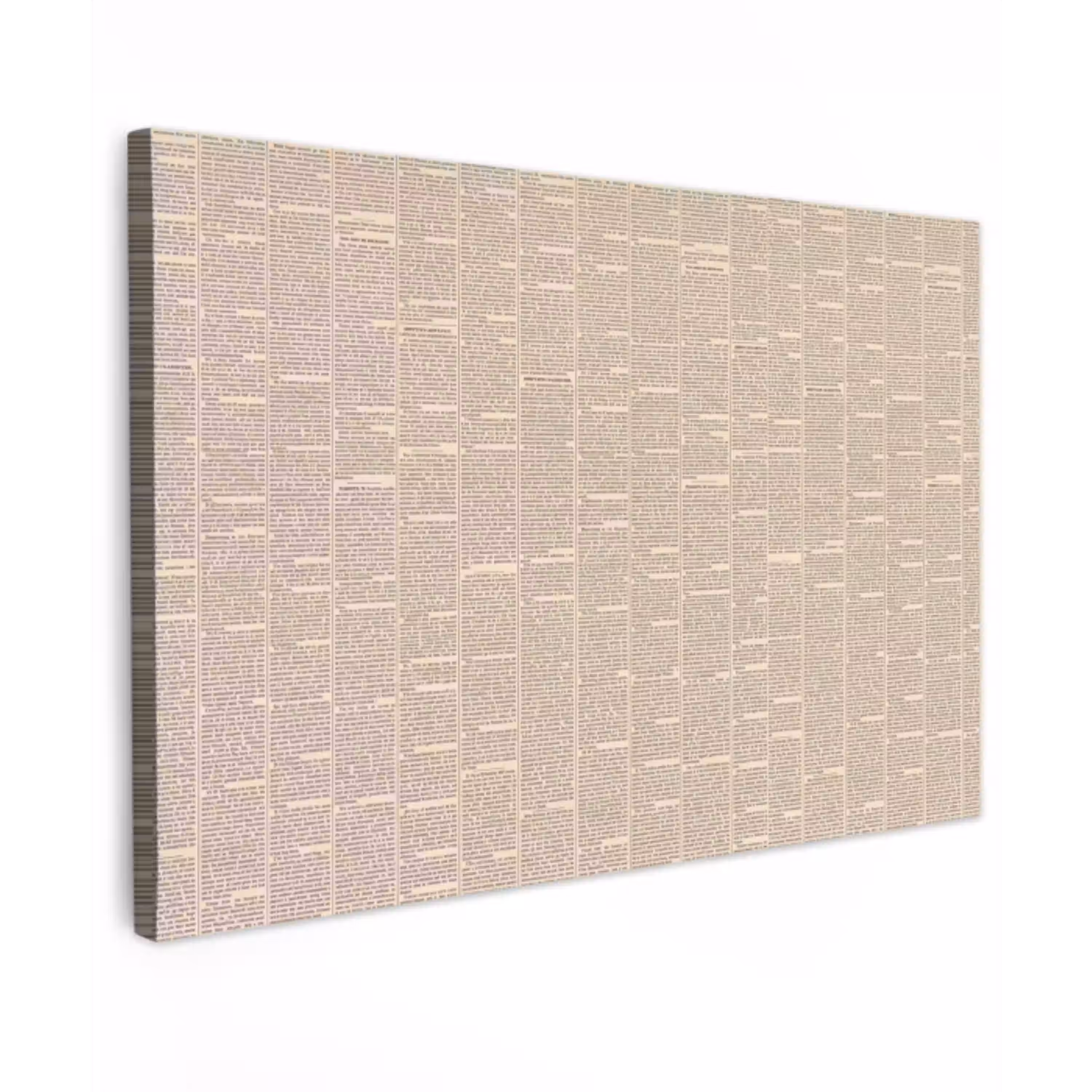 Krant - Nieuws - Historisch - Vintage - Beige canvas 2cm klein -z3d