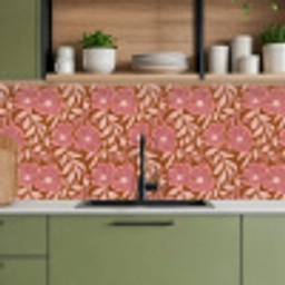 Sfeer - Bloemen - Roze keuken achterwand 2 middel 871 -sfeer3