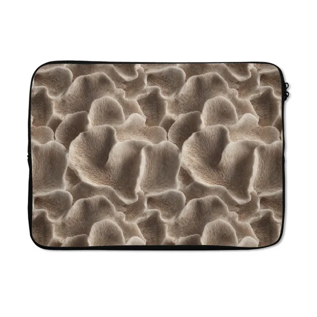 Laptophoes Waaiervorm - Beige - Vezel textuur