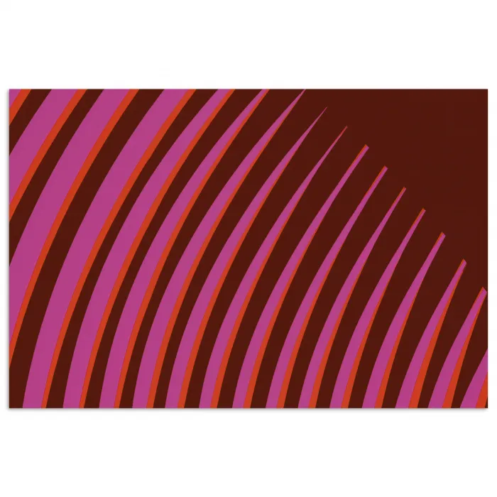 Lijnen - Rood - Beweging poster papier klein -3d