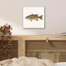 Vissen - Natuur - Vintage aluminium wit klein -sfeer3