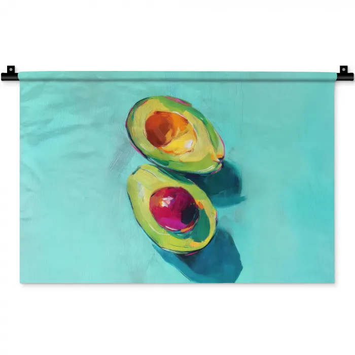 Avocado - Groen - Pit - Schaduw Wandkleed katoen klein -zz3d