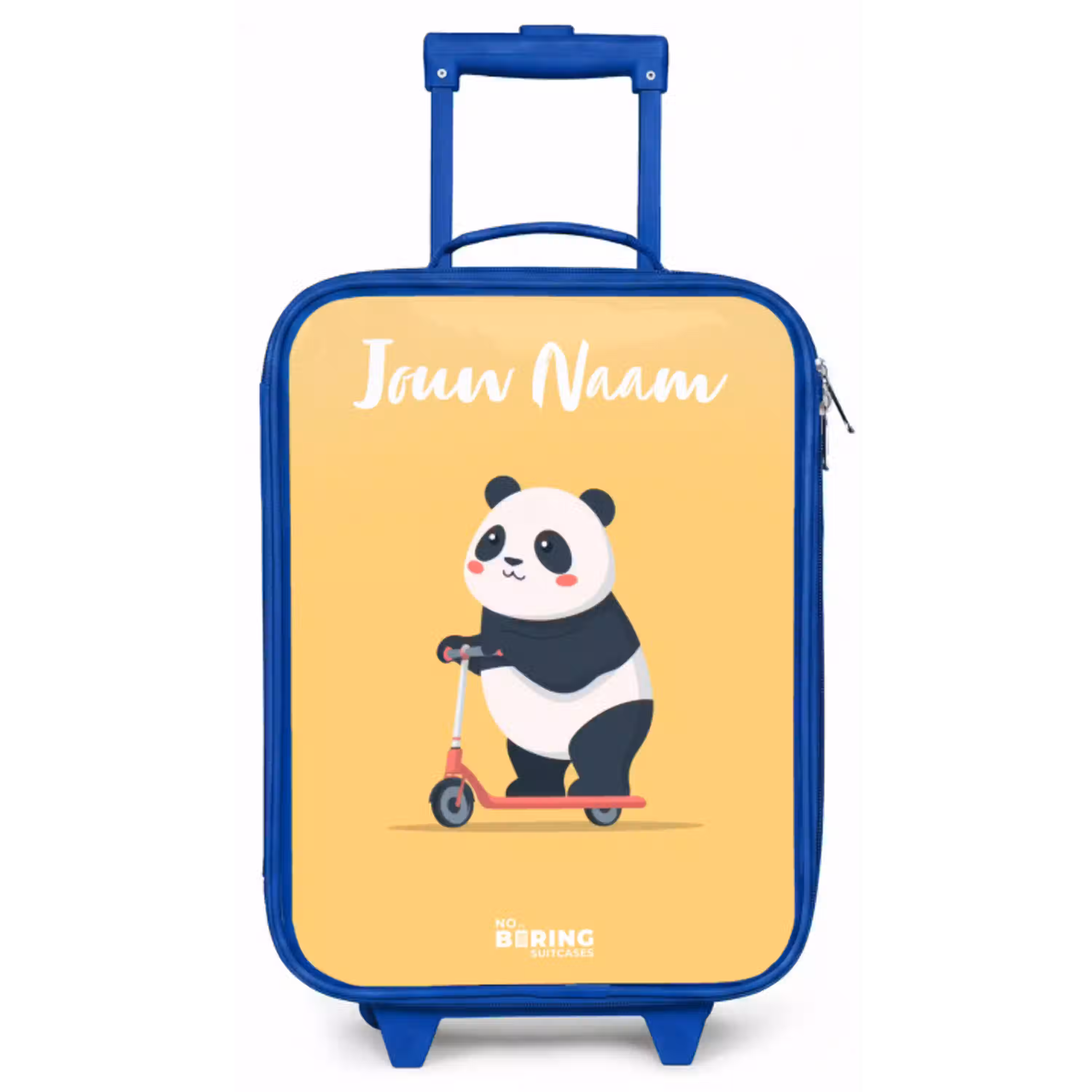 Panda - Step - Geel Kinderkoffer - Blauw klein -zz3dotto
