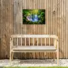 Waterval in het Regenwoud Tuinposter op houten frame 2 cm dik klein -sfeer4